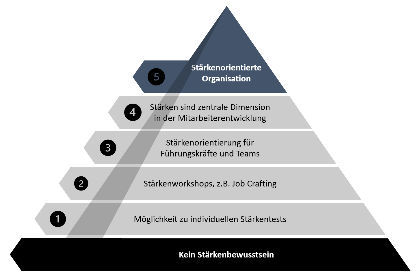 Einfaches Reifegradmodell einer stärkenorientierten Organisation